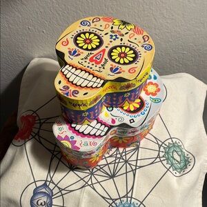 Colorful Sugar Skull Decorative Boxes